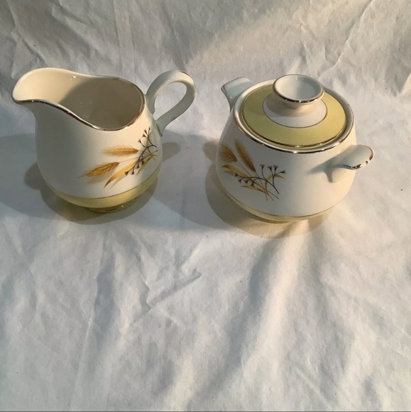 Sugar and Creamer Autumn Gold by Century Service Midcentury Vintage - Picture 2 of 6